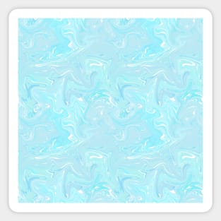 Pastel Blue Silk Marble - Digital Liquid Paint Sticker